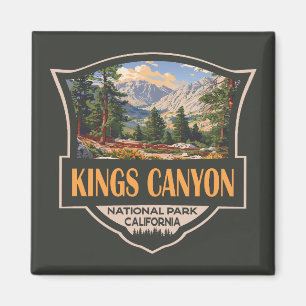 Aimant Parc national de Kings Canyon Illustration Art rét