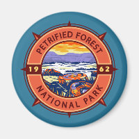 Parc national de la Forêt pétrifiée Boussole rétro