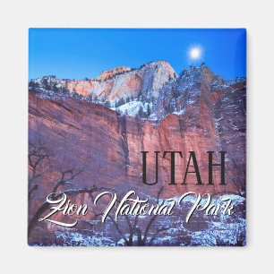 Aimant Parc national de la Lune d'hiver Zion Utah