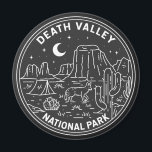 Aimant Parc national de la vallée de la Mort Dunes de sab<br><div class="desc">Design monoline de la vallée de la Mort. Le parc est connu pour Titus Canyon,  avec une ville fantôme et des rochers colorés,  et les salines du bassin de Badwater,  point le plus bas de l'Amérique du Nord.</div>
