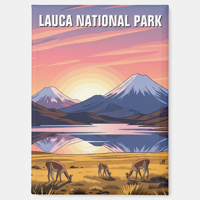 Aimant Parc national de Lauca Chili Voyage (Recto)