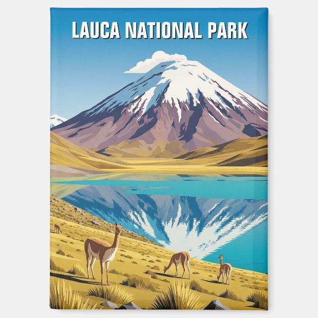 Aimant Parc national de Lauca Chili Voyage (Recto)