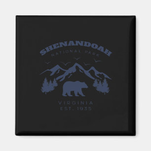 Aimant Parc national de Shenandoah vintage pour randonnée