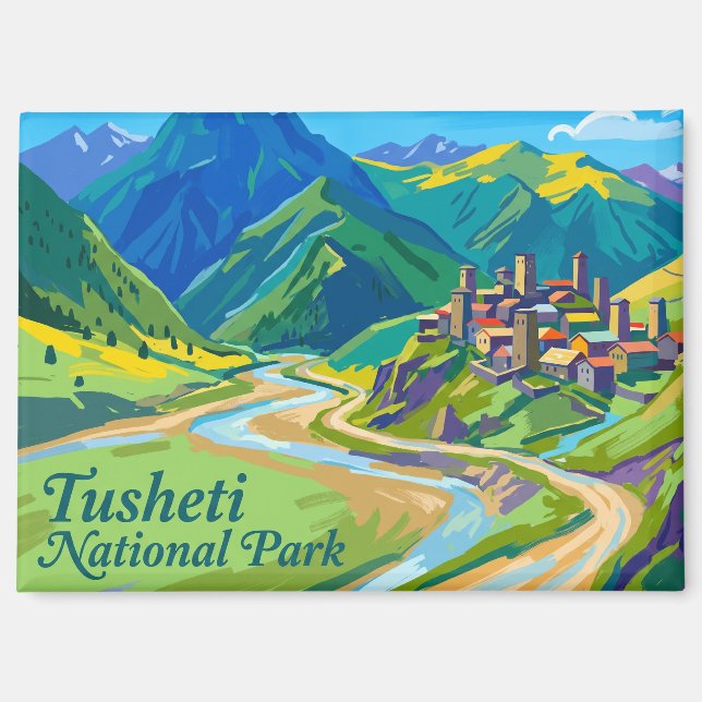 Aimant Parc national de Tusheti Géorgie (Recto)