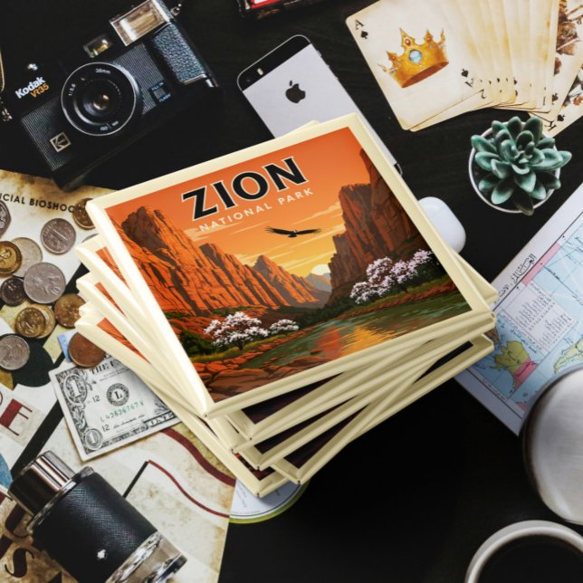 Aimant Parc national de vintage Sion (Créateur téléchargé)