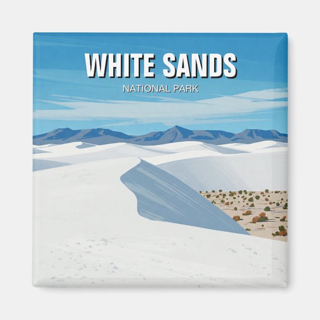 Aimant Parc national de White Sands Nouveau Mexique (Devant)