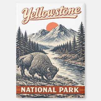 Aimant Parc national de Yellowstone - Bison