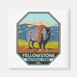 Aimant Parc national de Yellowstone Bison nord-américain