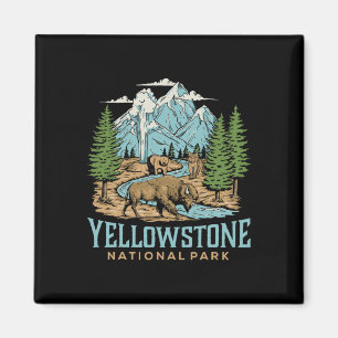 Aimant Parc national de Yellowstone Us Wolf Bison Bear Vi