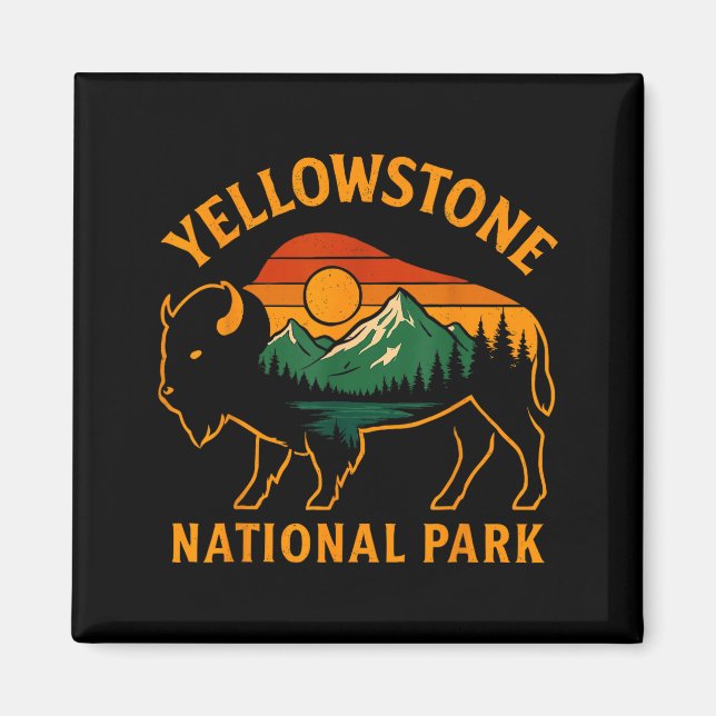 Aimant Parc national de Yellowstone Wyoming Buffalo Bison (Devant)