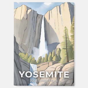 Aimant Parc national de Yosemite Aquarelle Voyage
