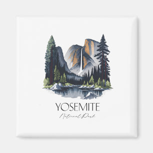 Aimant Parc national de Yosemite Cool Randonnée Aquarelle
