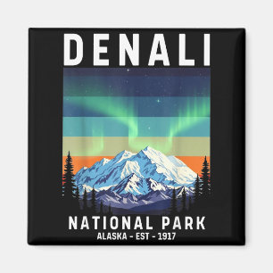 Aimant parc national denali vintage alaska mont denali