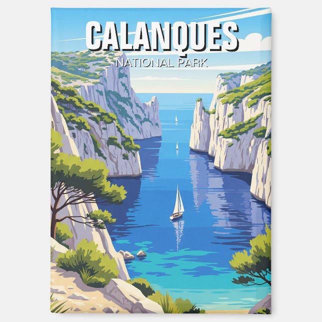 Aimant Parc national des Calanques France Voyage (Recto)