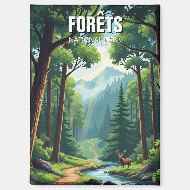 Aimant Parc national des Forets France Travel (Recto)