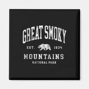 Aimant Parc national des Great Smoky Mountains rétro Homm
