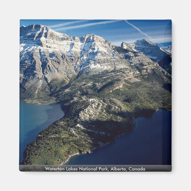 Aimant Parc national des Lacs-Waterton, Alberta, Canada (Devant)