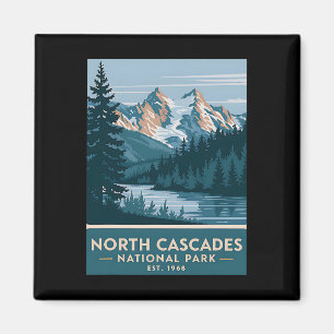 Aimant Parc national des North Cascades Camping Vintage H