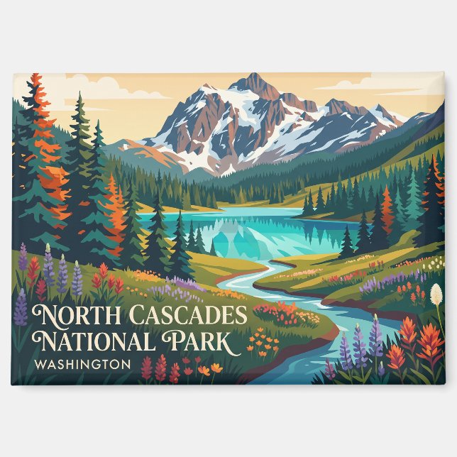 Aimant Parc national des North Cascades Washington (Recto)