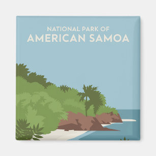 Aimant Parc national des Samoa américaines Minimaliste
