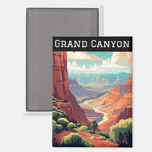 Aimant Parc national du Grand Canyon Vintage Rétro Arizon
