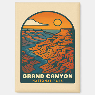 Aimant Parc national du Grand Canyon Vintage voyage rétro