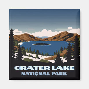 Aimant Parc national du lac Crater Oregon Neige