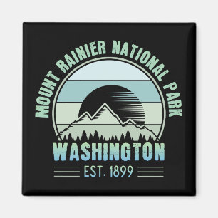 Aimant Parc national du Mont Rainier Washington USA Retro