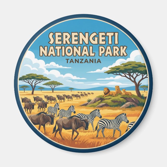 Aimant Parc national du Serengeti Tanzanie (Devant)