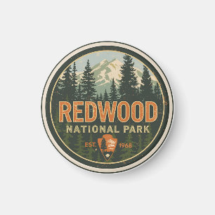 Aimant Parc national et état de Redwood, côte californien
