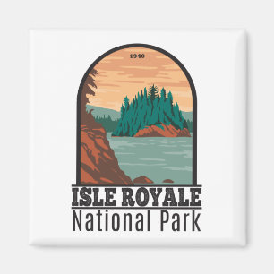 Aimant Parc national Isle Royale Michigan Vintage