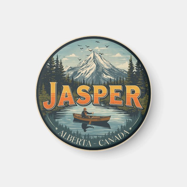Aimant Parc national Jasper, aventure dans les montagnes  (Devant)