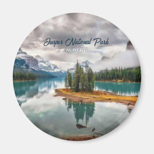 Aimant Parc national Jasper Banff Canada Souvenir (Devant)