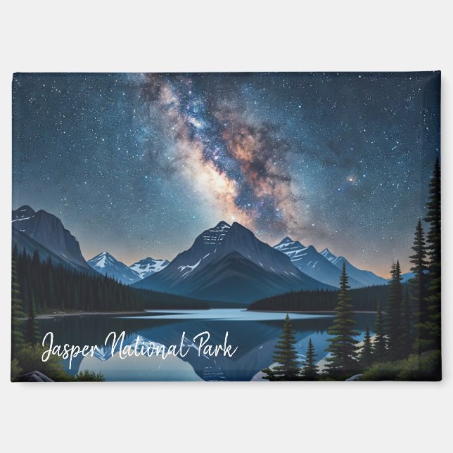 Aimant Parc national Jasper Canada la nuit (Recto)