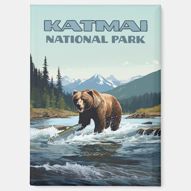 Aimant Parc national Katmai Alaska Bear Brooks (Recto)