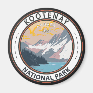 Aimant Parc national Kootenay Insigne d'art de voyage Can