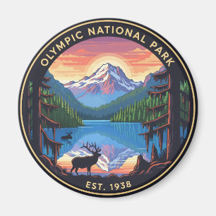 Aimant Parc national olympique de Roosevelt Elk Washingto