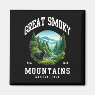 Aimant Parc national rétro des Great Smoky Mountains Homm