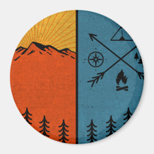 Aimant Parc national Vintage Oregon Portland Crater Lake