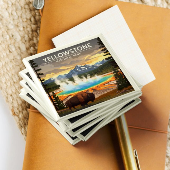 Aimant Parc national vintage Yellowstone (Créateur téléchargé)