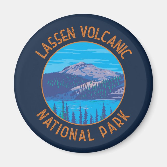 Aimant Parc national volcanique de Lassen Retro perturbé (Devant)