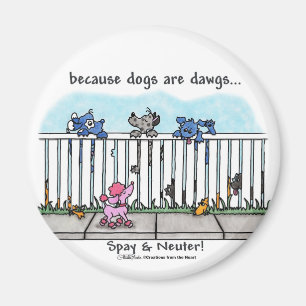 Aimant Parce que les chiens sont des Dawgs