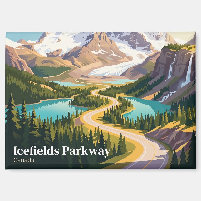 Aimant Parcway Icefields Canada (Recto)