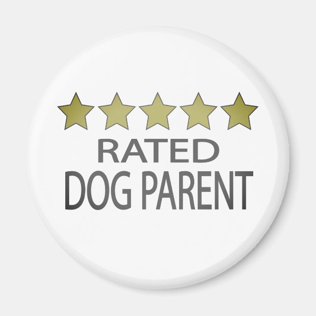 Aimant Parent de chien cinq étoiles (Devant)