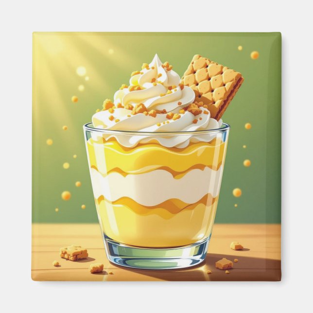 Aimant Parfait de pudding à la vanille et de crème fouett (Devant)