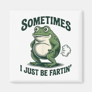 Aimant Parfois je fais juste que péter Grenouille Drôle d