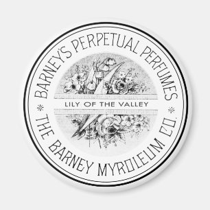 Aimant Parfum Ephémère Vintage noire et blanche