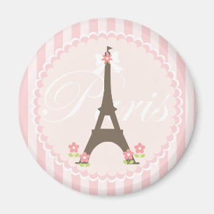 Aimant Paris au printemps Girly