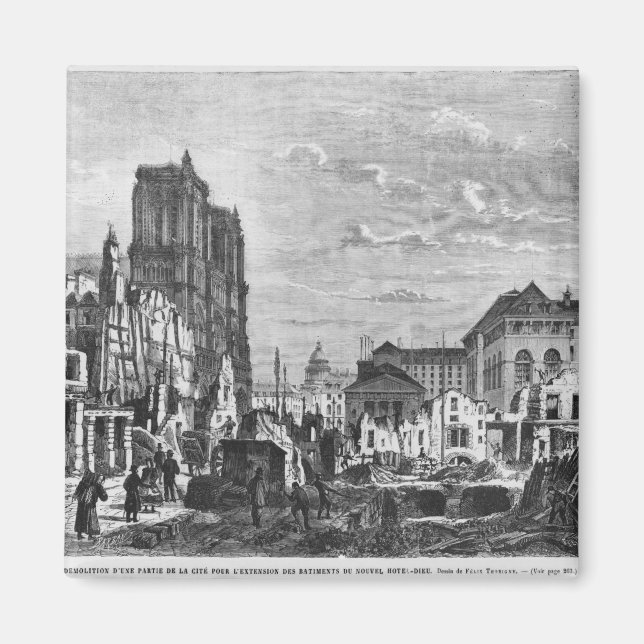 Aimant Paris, démolition d'une partie de la Cité (Devant)