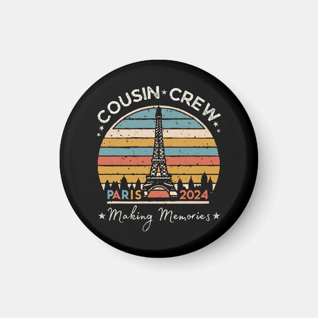 Aimant Paris France Créer des souvenirs 2024 (Devant)